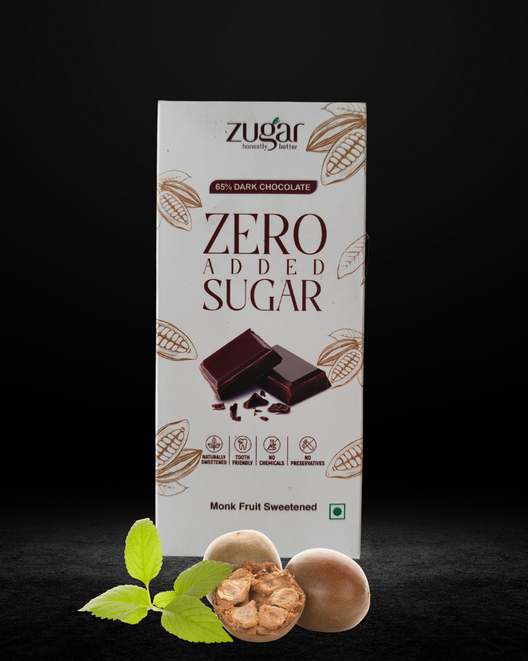 65% Dark Chocolate with Almond -Travel Pack of 5(20 gm each)