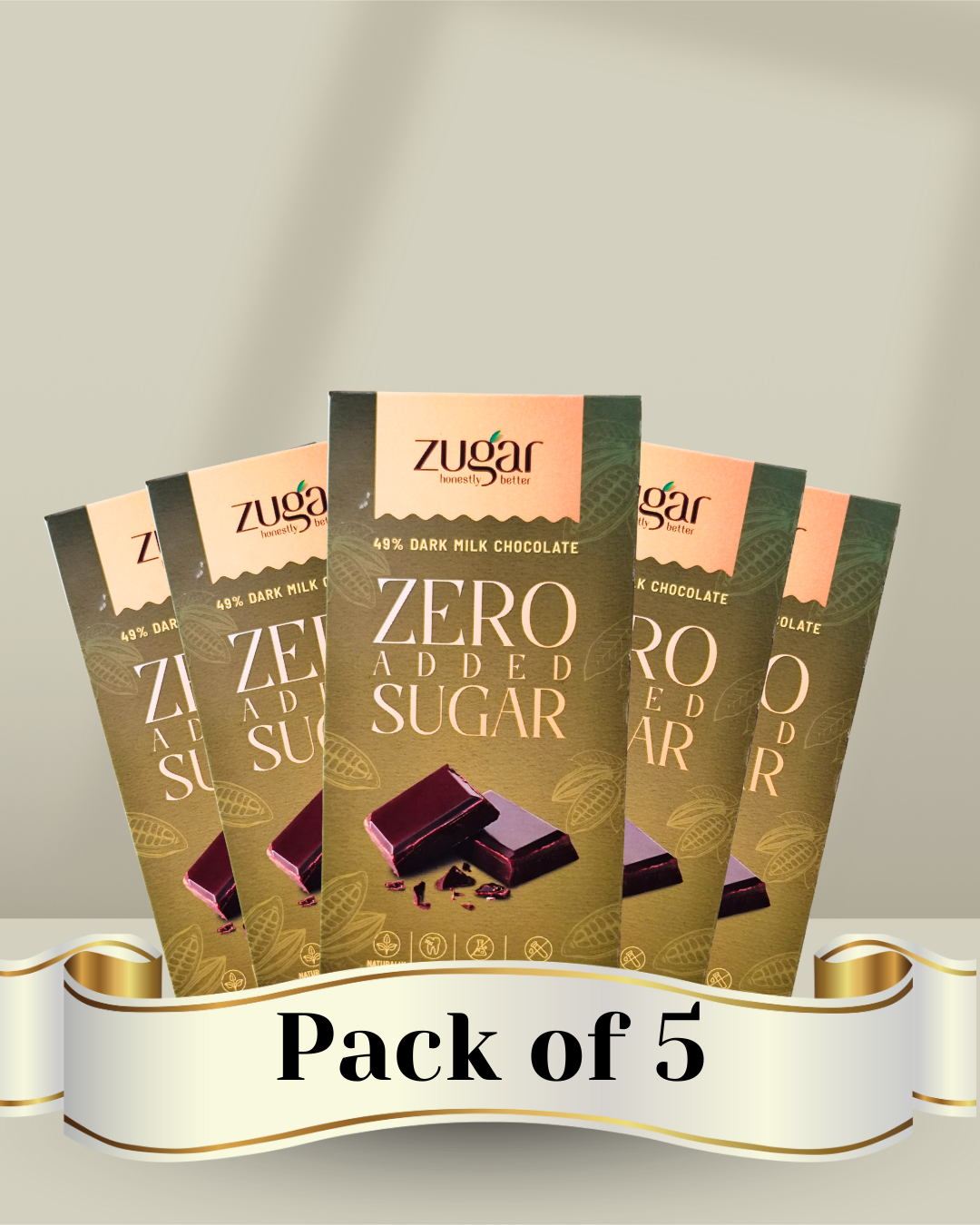 49% Hazelnut Dark Milk Chocolate-Travel Pack of 5(20gms each)