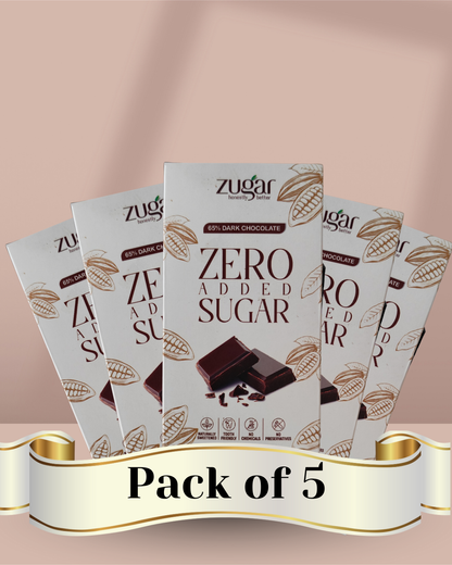 65% Dark Chocolate with Almond -Travel Pack of 5(20 gm each)