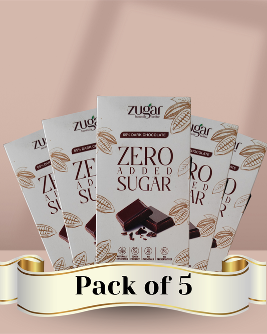 65% Dark Chocolate with Almond -Travel Pack of 5(20 gm each)