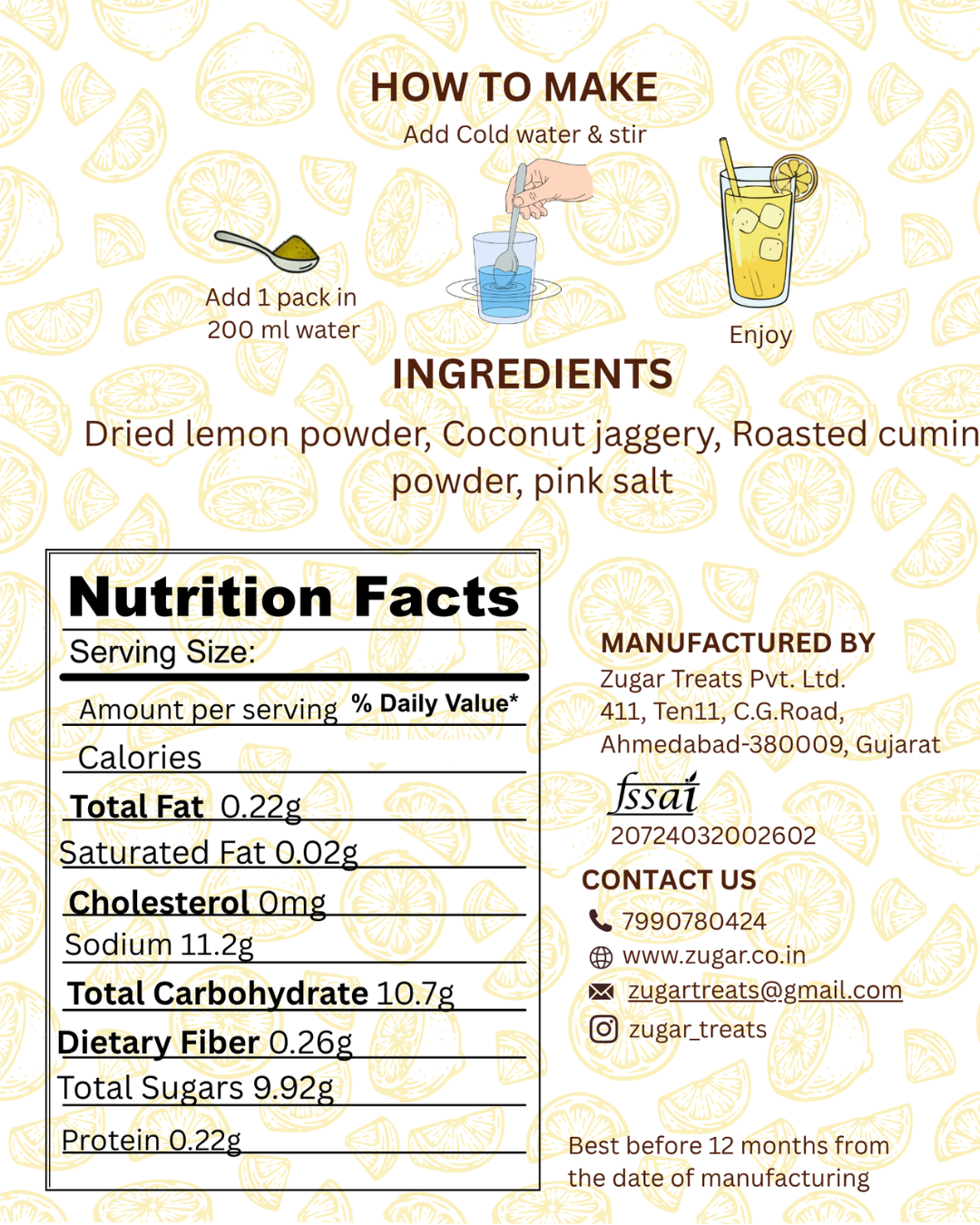 Nimbu pani mix