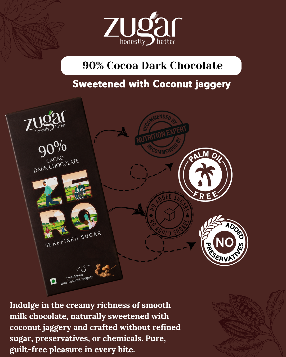 90% Cacao Dark Chocolate