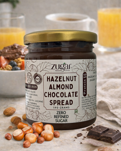 Hazelnut Chocolate Spread sweetened with Coconut Jaggery