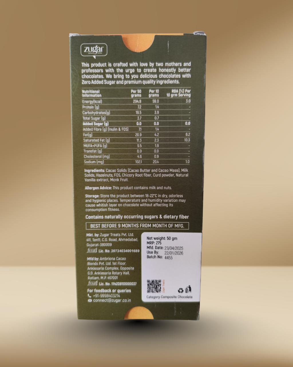 49%Hazelnut Dark Chocolate